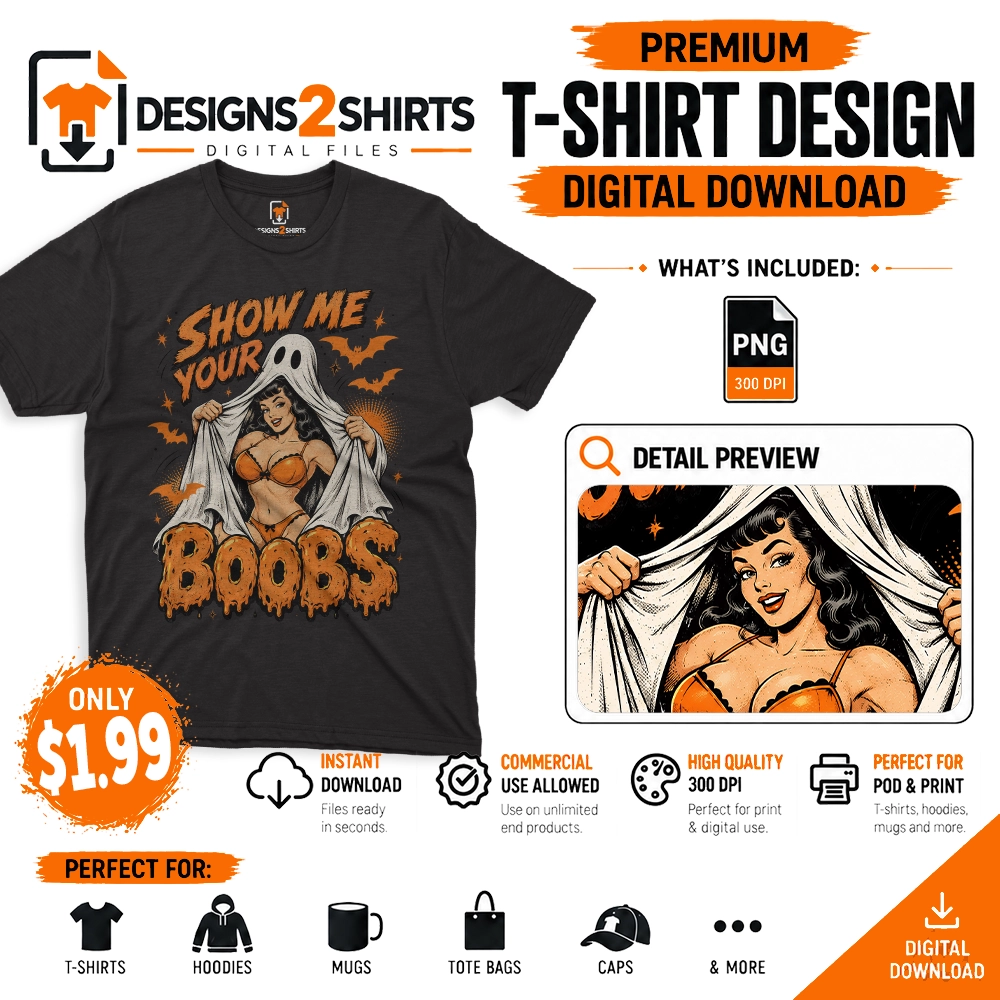 Boobs Ghost Halloween PNG design