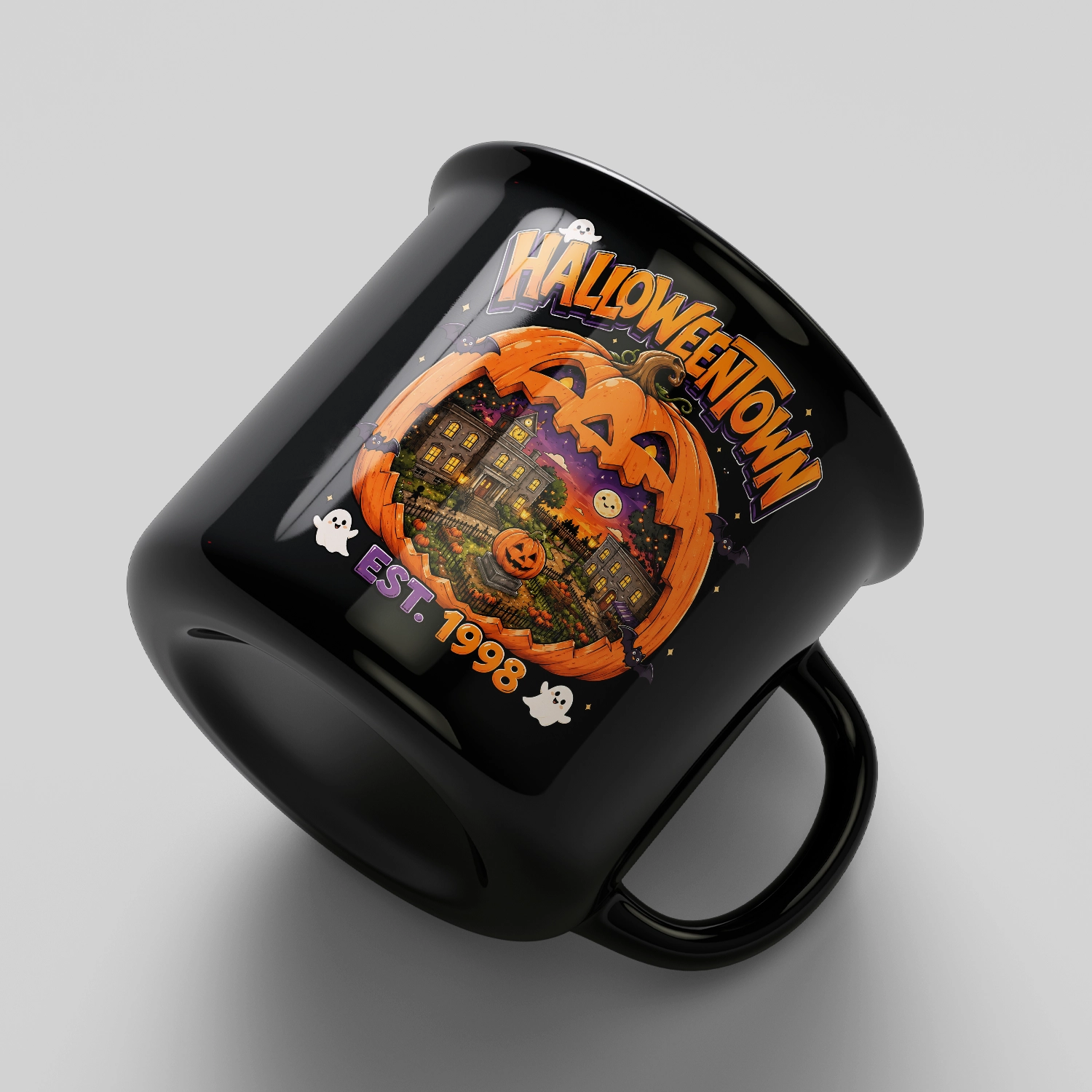 Halloween village themed graphic