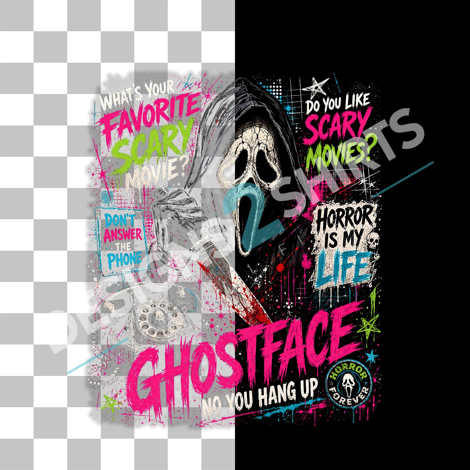 Ghostface Halloween Horror Movie Free horror-themed digital artwork