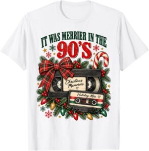 Retro Christmas cassette with festive holiday lettering