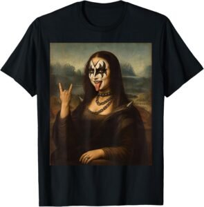 Mona Lisa Rock Guitar Funny Music Punk Retro Vintage Art Pop