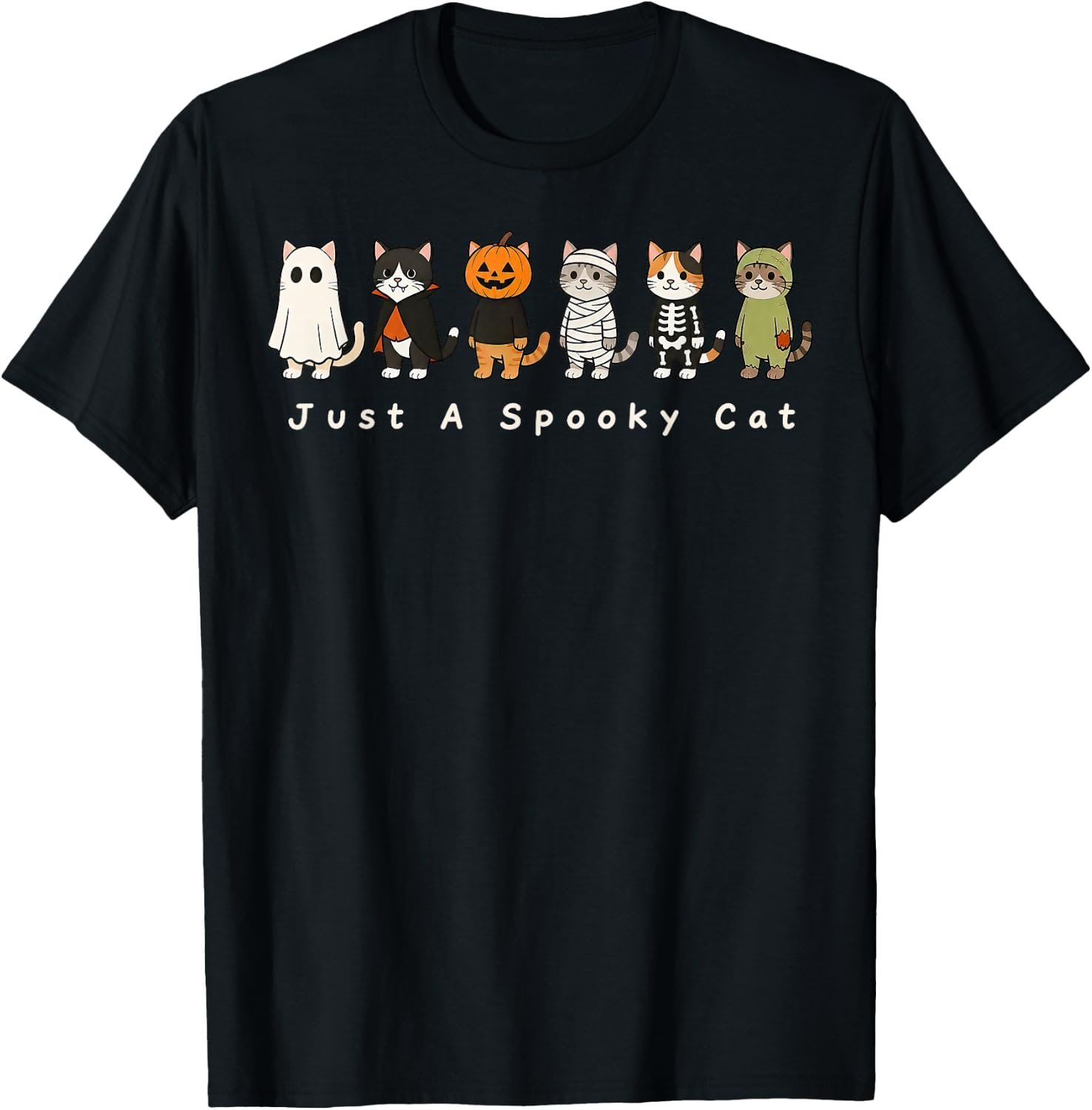Black cat skeleton with a spooky Halloween monster design